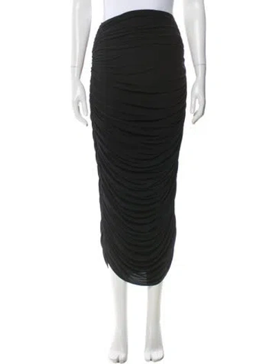 Pre-owned Omo Norma Kamali Midi Length Skirt In Black