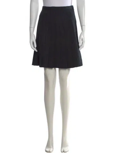 Pre-owned Omo Norma Kamali Pleated Accents Mini Skirt In Black