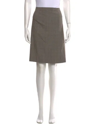 Pre-owned Omo Norma Kamali Silk Knee-length Skirt In Green