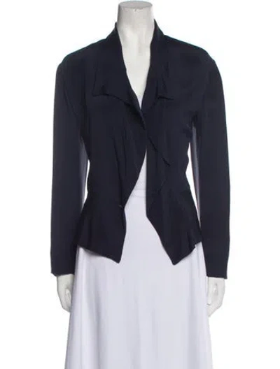 Pre-owned Omo Norma Kamali Vintage 1980's Blazer In Blue