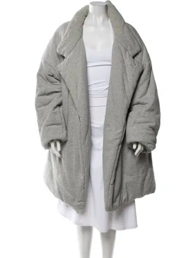 Pre-owned Omo Norma Kamali Vintage 1980's Coat In Gray