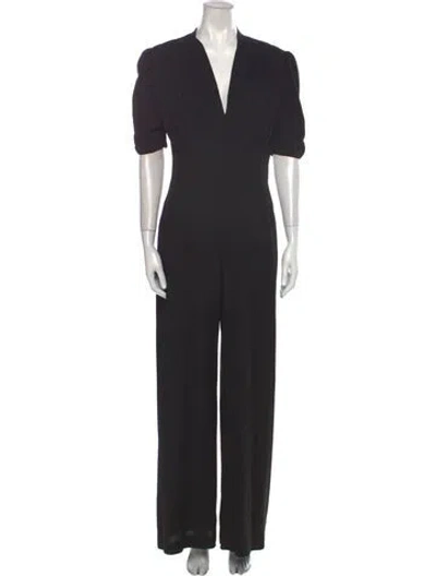 Pre-owned Omo Norma Kamali Vintage 1980's Jumpsuit In Black