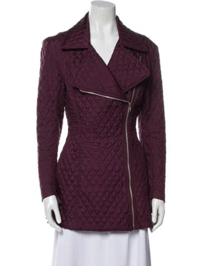 Pre-owned Omo Norma Kamali Vintage 1990's Biker Jacket In Burgundy