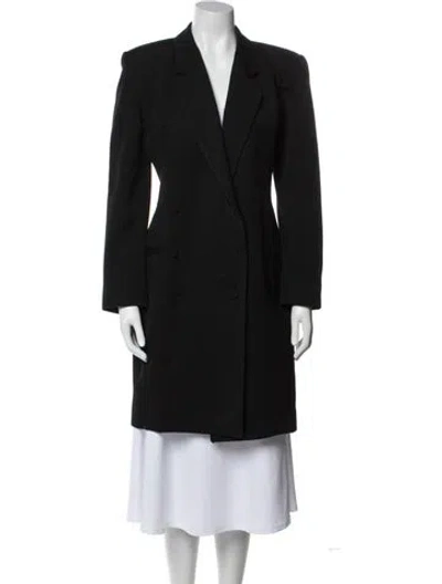 Pre-owned Omo Norma Kamali Vintage 1990's Coat In Black