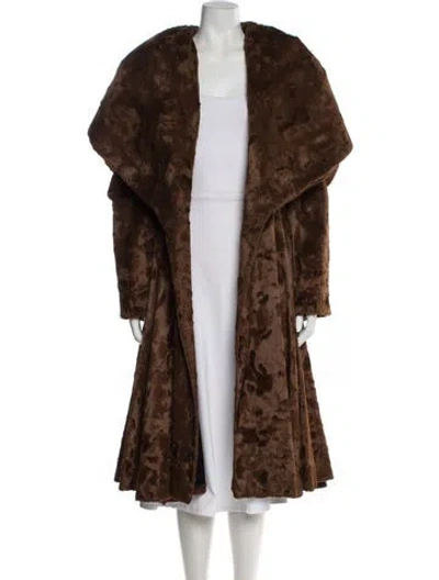 Pre-owned Omo Norma Kamali Vintage 1990's Coat W/ Tags In Brown