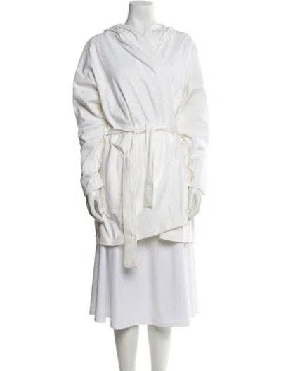 Pre-owned Omo Norma Kamali Vintage Cowl Neck Sweater In White