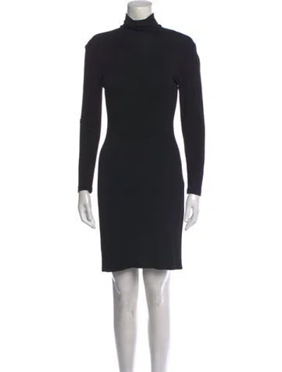 Pre-owned Omo Norma Kamali Vintage Knee-length Dress In Black