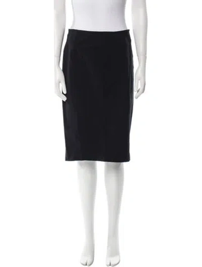 Pre-owned Omo Norma Kamali Vintage Knee-length Skirt In Blue