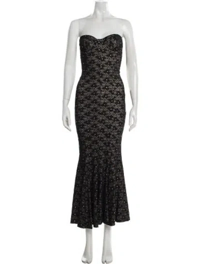 Pre-owned Omo Norma Kamali Vintage Long Dress In Black