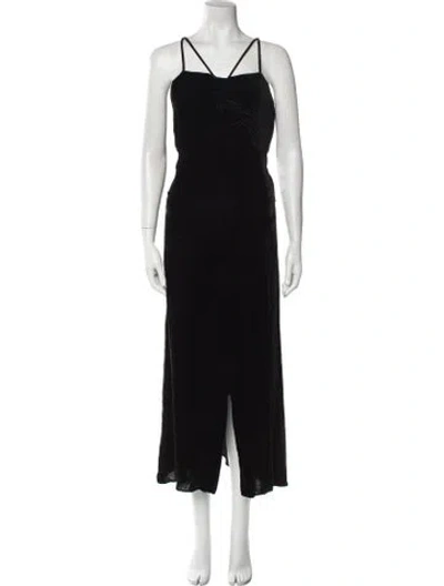 Pre-owned Omo Norma Kamali Vintage Long Dress In Brown