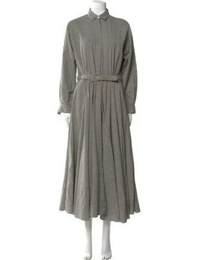 Pre-owned Omo Norma Kamali Vintage Long Dress In Gray