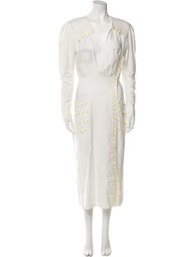 Pre-owned Omo Norma Kamali Vintage Long Dress In Neutral