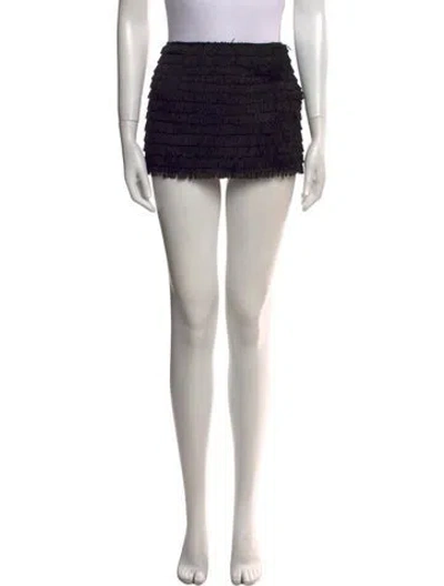 Pre-owned Omo Norma Kamali Vintage Mini Skirt In Black