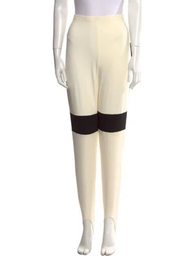 Pre-owned Omo Norma Kamali Vintage Skinny Leg Pants In Neutral