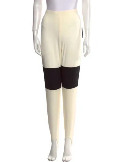 Pre-owned Omo Norma Kamali Vintage Skinny Leg Pants In Neutral