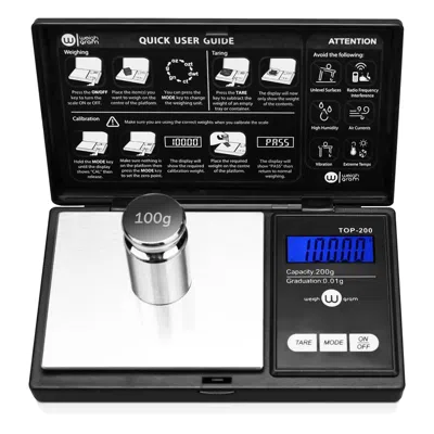 O-moshon 200g Digital Pocket Gram Scale 0.01g Accuracy, 200g X 0.01g Mini Digital Grams Scale, Small Food Sca In Black