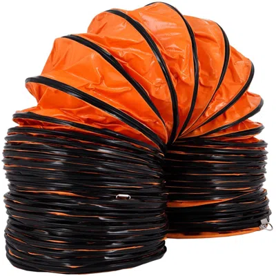 O-moshon 32ft Duct Hosing Pvc Flexible Ducting Hose For 12inch Utility Blower Ventilation Fan Exhaust Fan In Orange