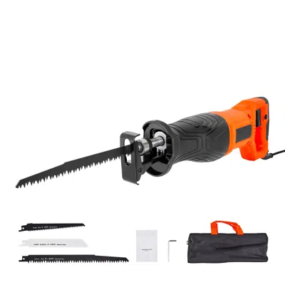 O-moshon Corded Reciprocating Saw, 120 Volt 7.5 Amp, 2800 Spm Variable Speed, 1-1/8 Inch Stroke Length, Elect In Black