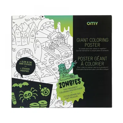 Omy Design Coloring Poster With Stickers Zombies' In White