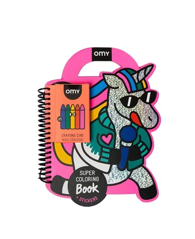 Omy Super Coloring & Sticker Book Unicorn - Ages 3 - 6 In Multi