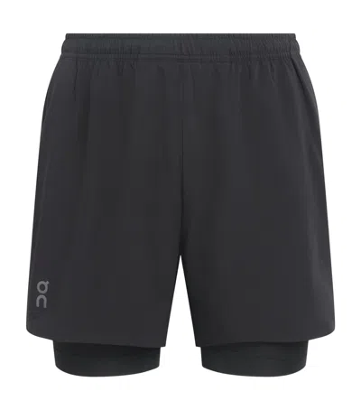 On 2-in-1 Train Shorts In Black
