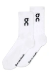 On 3-pack Logo Organic Cott Quarter Socks In White