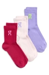 On 3-pack Logo Quarter Socks In Multi