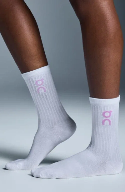 On 3-pack Logo Quarter Socks In White