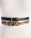 On 34th 2-pc. Faux-leather Belt Set, Macy's Exclusive In Brown