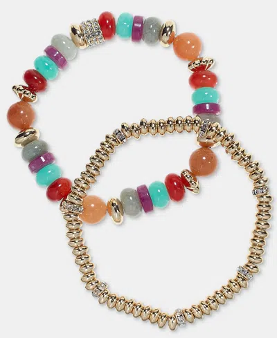 On 34th 2-pc. Set Beaded Stretch Bracelets, Macy's Exclusive In Multi