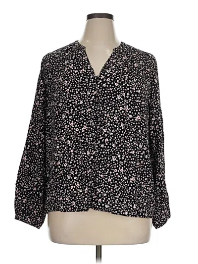 Pre-owned On 34th 3/4 Sleeve Blouse In Black