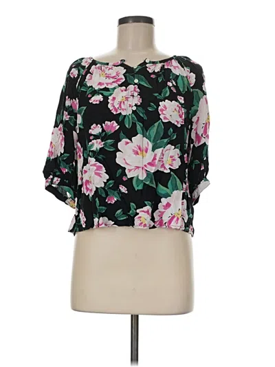 Pre-owned On 34th 3/4 Sleeve Blouse In Black