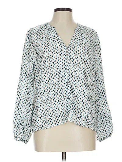 Pre-owned On 34th 3/4 Sleeve Blouse In Blue