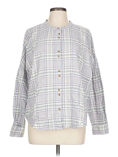 Pre-owned On 34th 3/4 Sleeve Blouse In Gray