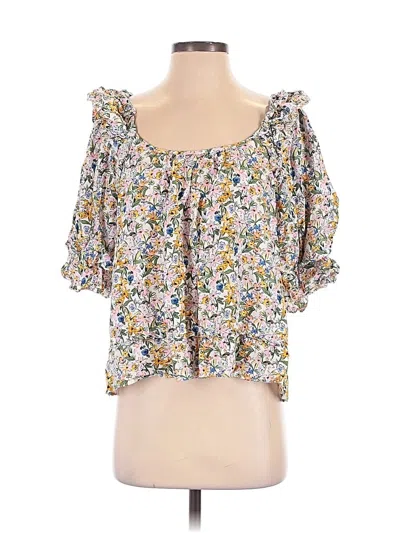 Pre-owned On 34th 3/4 Sleeve Blouse In Yellow