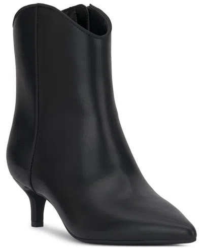 On 34th Aatira Tulip Booties, Created For Macy's In Black Smooth