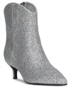 On 34th Aatira Tulip Booties, Created For Macy's In Silver Glitter