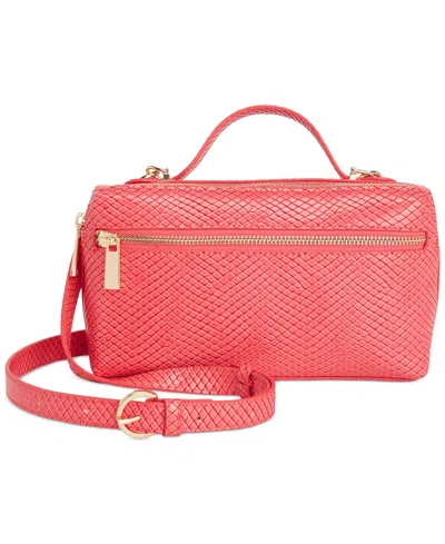 On 34th Allikay Embossed Crossbody Bag, Created For Macy's In Pink