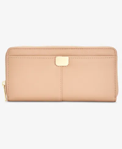 On 34th Angii Zip Around Solid Wallet, Created For Macy's In Chai