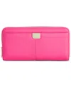 On 34th Angii Zip Around Solid Wallet, Created For Macy's In Fuchsia Pu