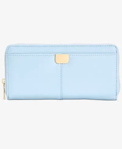 On 34th Angii Zip Around Solid Wallet, Created For Macy's In Skyway