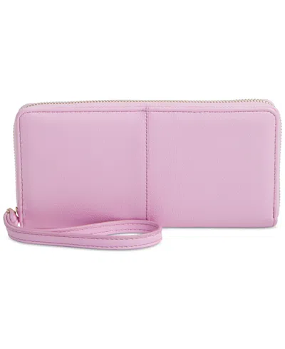On 34th Angii Zip-around Wallet, Created For Macy's In Pink Lilac