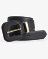 On 34th Asymmetric Buckle Belt, Macy's Exclusive In Black
