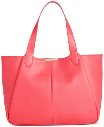 On 34th Azriell Extra-large Tote, Created For Macy's In Peony Coral