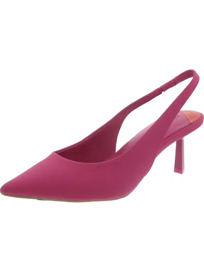 On 34th Baeley Womens Faux Leather Pointed Toe Slingback Heels In Multi