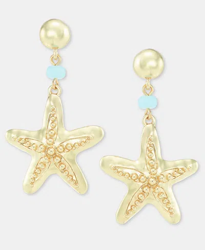 On 34th Bead & Starfish Drop Earrings, Macy's Exclusive In Gold