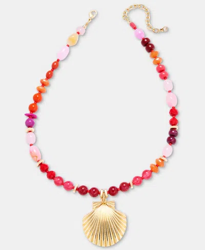 On 34th Beaded Shell Pendant Necklace, 16" + 2" Extender, Macy's Exclusive In Multi
