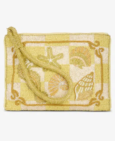 On 34th Beaded Zipper Wristlet, Macy's Exclusive In Blue