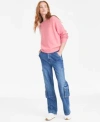 On 34th Boatneck Sweater Cargo Jeans Exclusively At Macys In Desert Blossom
