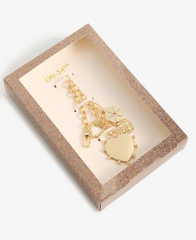 On 34th Boxed Handbag Heart Charms, Macy's Exclusive In Brown